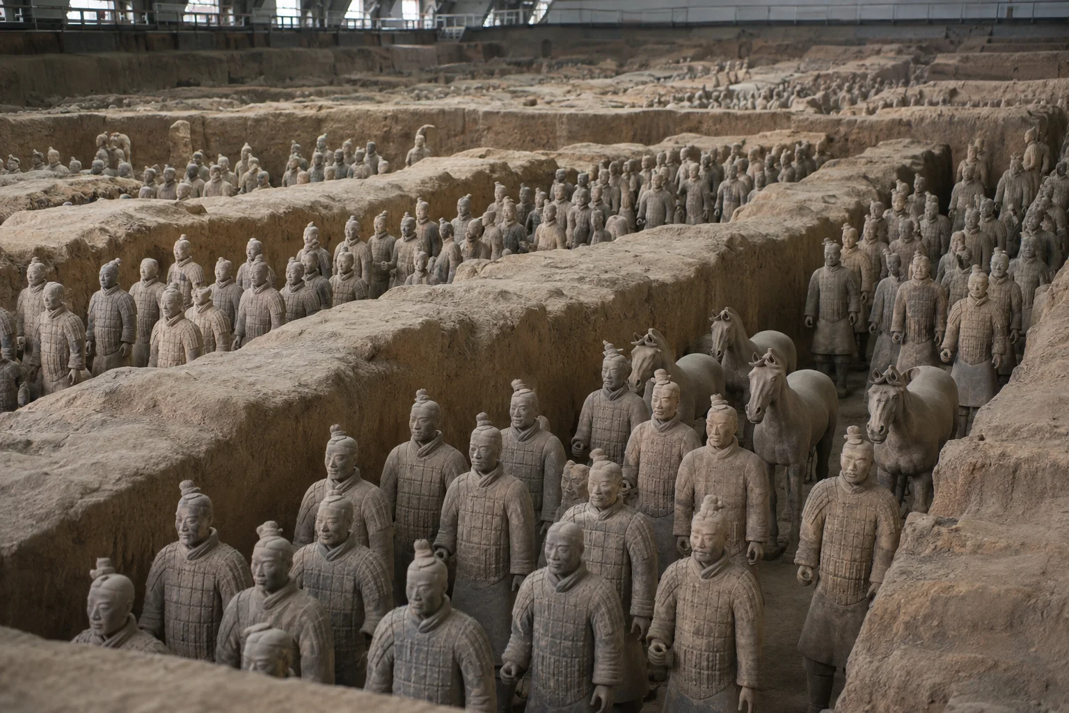 Historic sculpture and earthen archaeological site